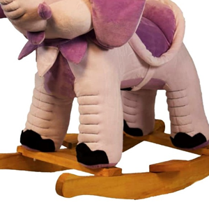 راکر فیل کودک چوبی گلبهی -اسباب بازی